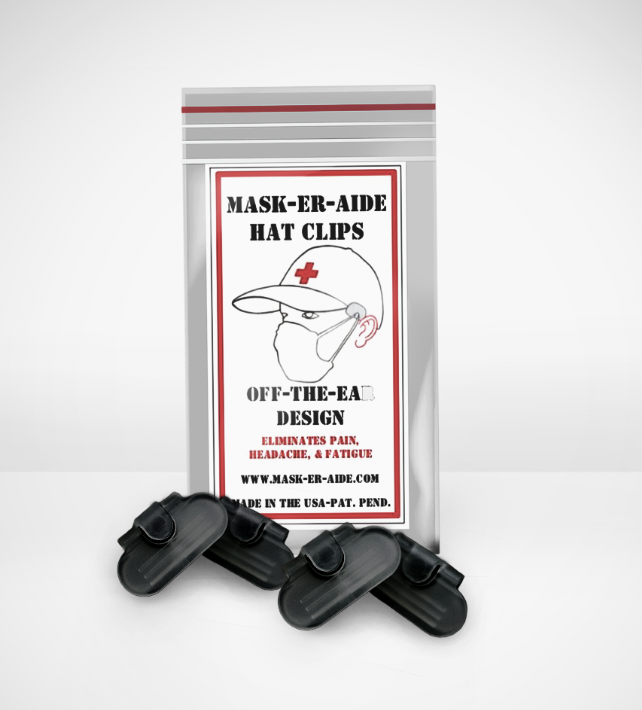 Mask-Er-Aide Clips: 1 Package with Two Pair Of The Clips (4 Individual Pcs, Black)